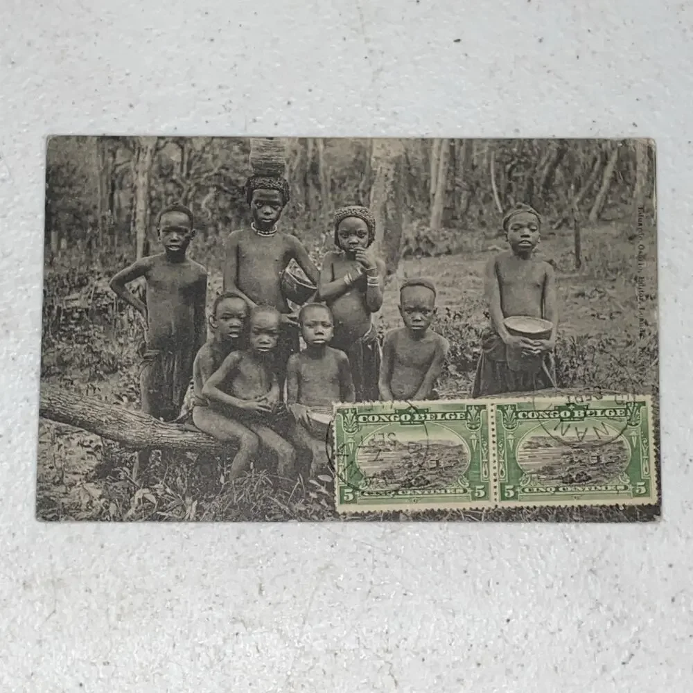 RARE Lot Of 4 Used Postcards Stamped 1920’s 1930’s Congo Djibouti Guinea